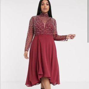 ASOS DESIGN Curve midi dress embellished bodice